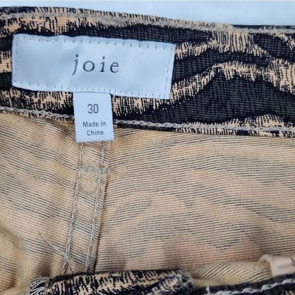 Joie -166 NWT Sharma Animal Print Ankle Pants in Biscotti Zebra Kick Fit Size 30 - Picture 6 of 12